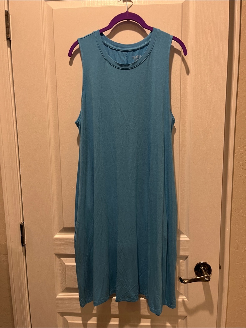 Time and Tru Sky Blue Sleeveless Tank Top